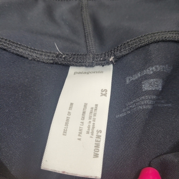 Patagonia Leggings Women's sz XS Black Athletic Leggings w/Pocket Straight Leg - Picture 5 of 8